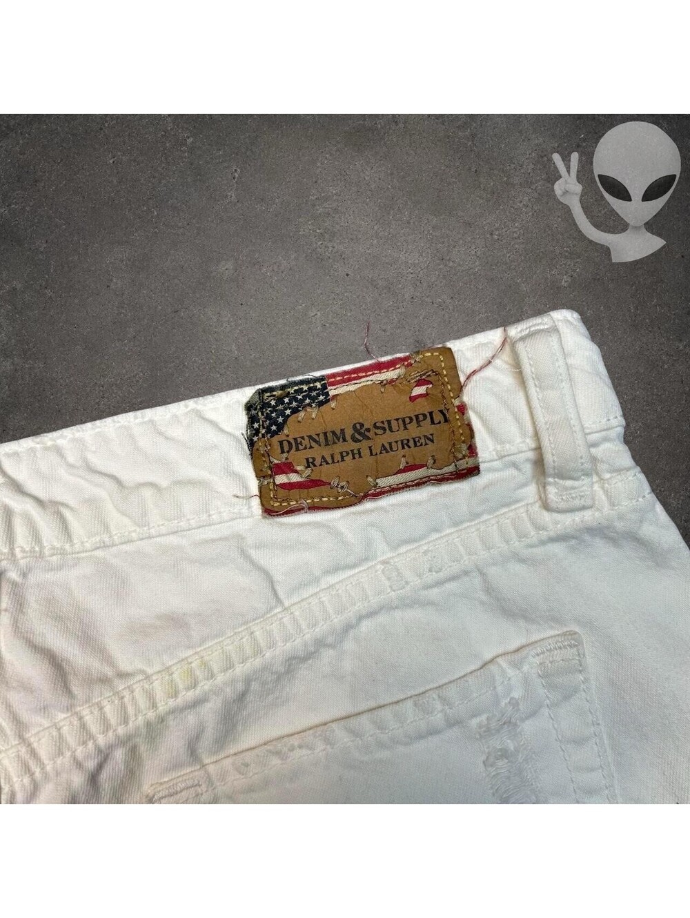 Ralph Lauren Denim Supply Womens 28 White Distressed Cut Off Shorts